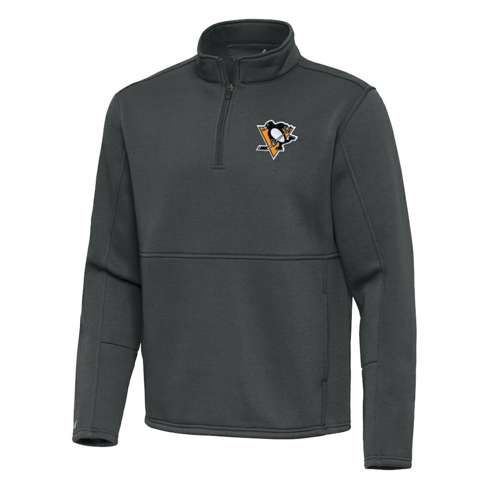 Pittsburgh Penguins Antigua Twist Quarter-Zip Pullover Jacket Pewter