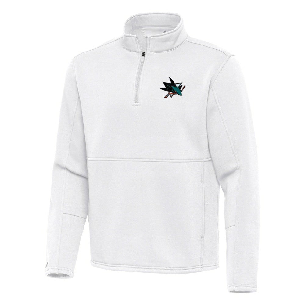 San Jose Sharks - Antigua Twist Quarter-Zip Pullover Jacket White