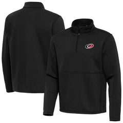 Carolina Hurricanes - Antigua Twist Quarter-Zip Pullover Jacket Black