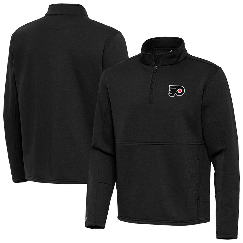 Philadelphia Flyers - Antigua Twist Quarter-Zip Pullover Jacket Black