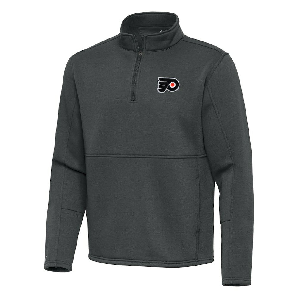 Philadelphia Flyers - Antigua Twist Quarter-Zip Pullover Jacket Pewter
