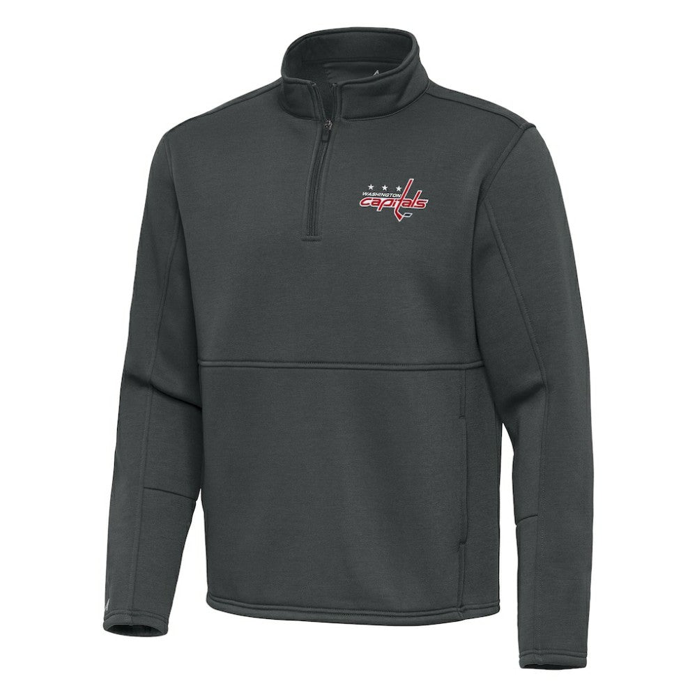 Washington Capitals Antigua Twist Quarter-Zip Pullover Jacket Pewter