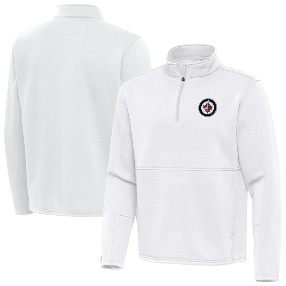 Winnipeg Jets - Antigua Twist Quarter-Zip Pullover Jacket White