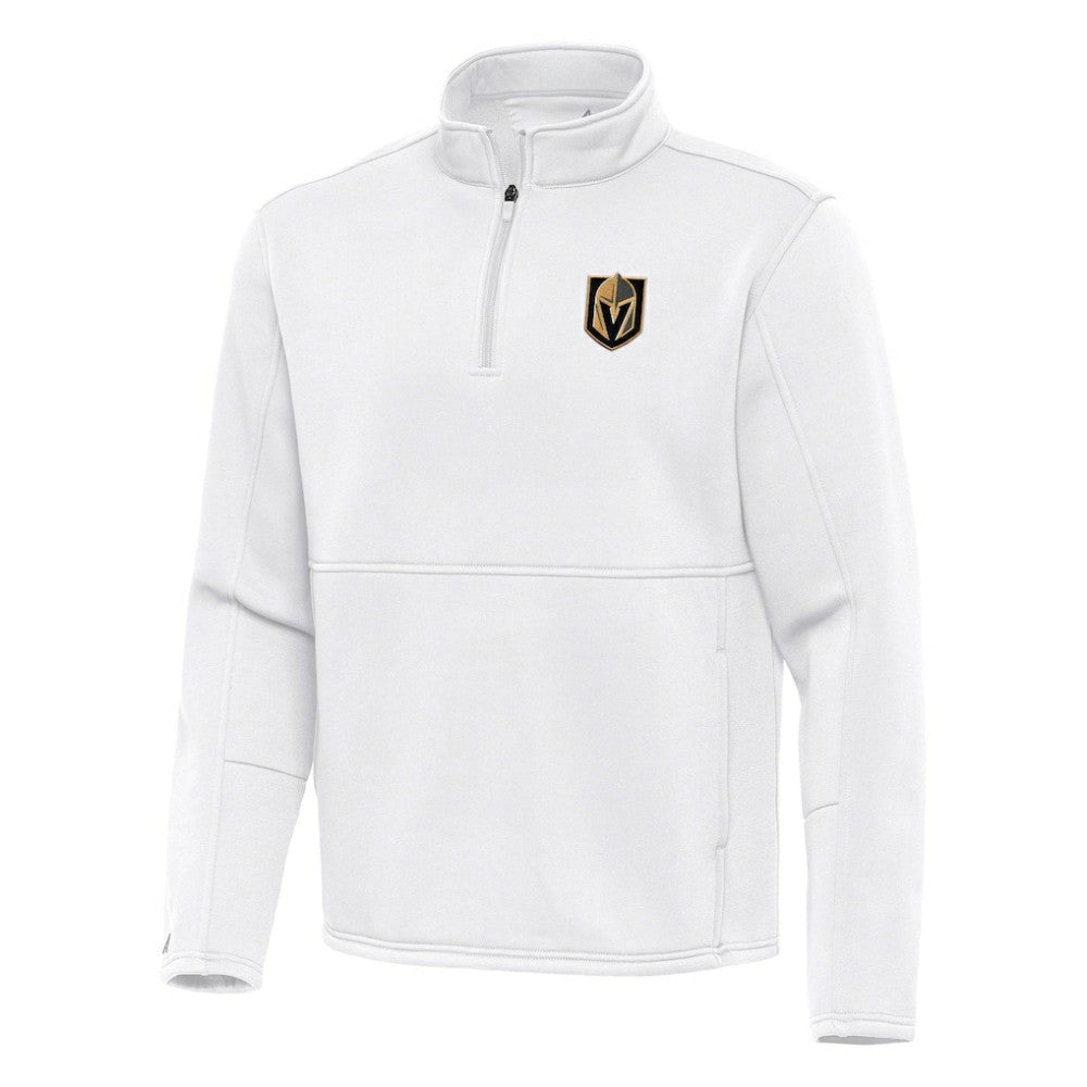 Vegas Golden Knights Antigua Twist Quarter-Zip Pullover Jacket White