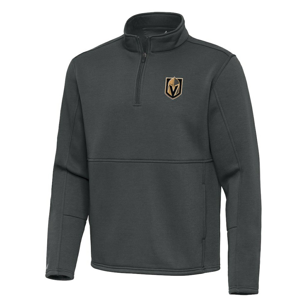 Vegas Golden Knights Antigua Twist Quarter-Zip Pullover Jacket Pewter