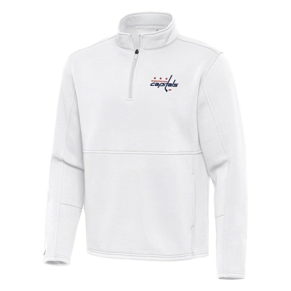 Washington Capitals Antigua Twist Quarter-Zip Pullover Jacket White