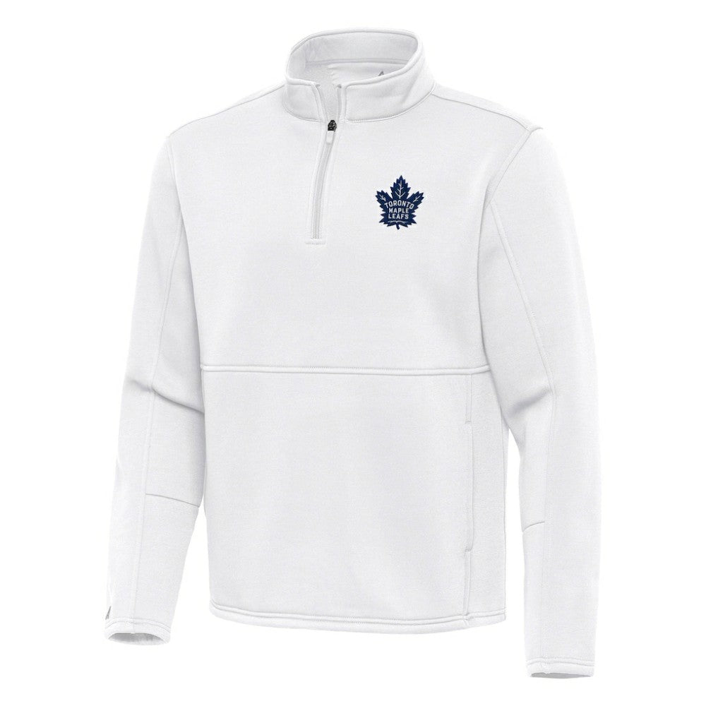 Toronto Maple Leafs - Antigua Twist Quarter-Zip Pullover Jacket White