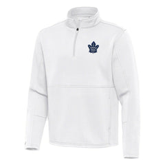Toronto Maple Leafs - Antigua Twist Quarter-Zip Pullover Jacket White