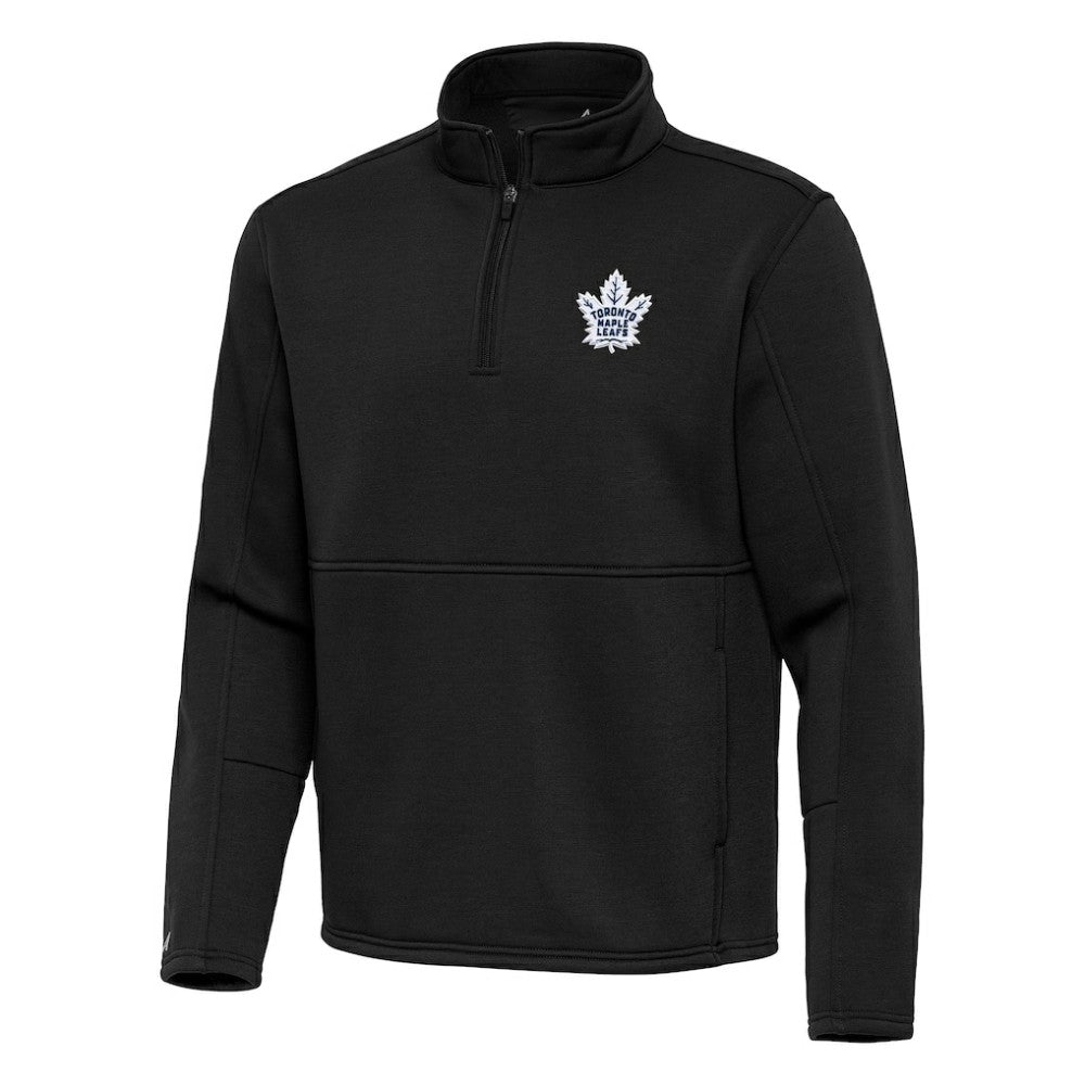 Toronto Maple Leafs - Antigua Twist Quarter-Zip Pullover Jacket Black