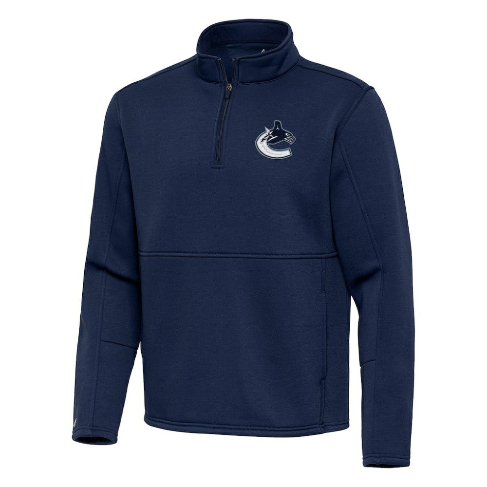 Vancouver Canucks - Antigua Twist Quarter-Zip Pullover Jacket Blue