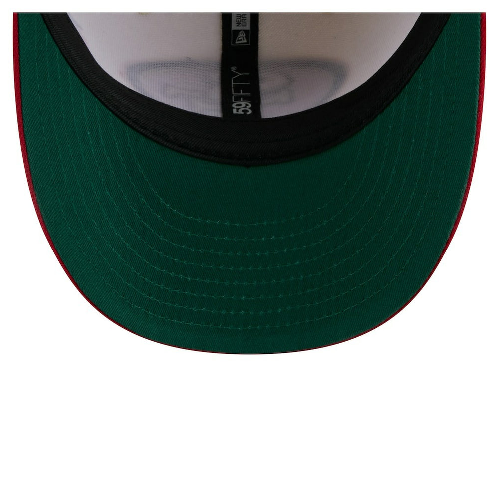 San Francisco 49ers New Era Tonal Floral 59FIFTY Fitted Hat Cream/Scarlet - NFL