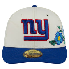 New York Giants New Era Tonal Floral 59FIFTY Fitted Hat Cream/Royal - NFL