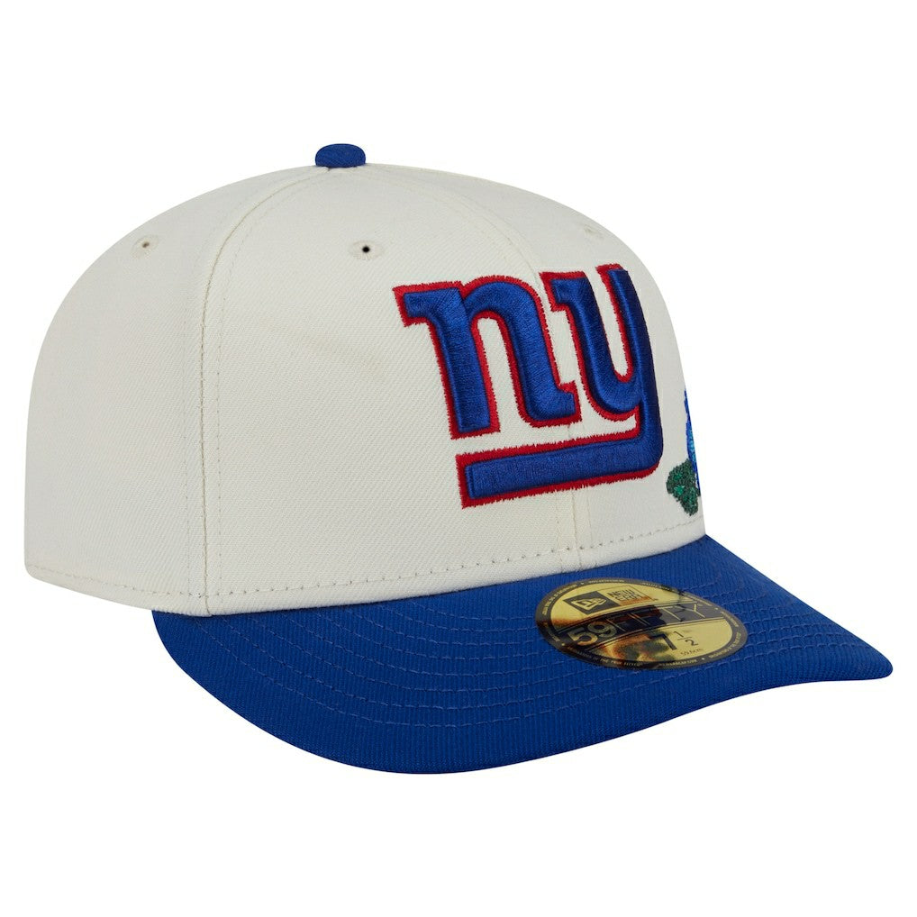 New York Giants New Era Tonal Floral 59FIFTY Fitted Hat Cream/Royal - NFL