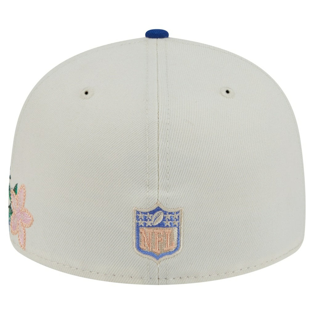 New York Giants New Era Tonal Floral 59FIFTY Fitted Hat Cream/Royal - NFL