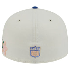 New York Giants New Era Tonal Floral 59FIFTY Fitted Hat Cream/Royal - NFL