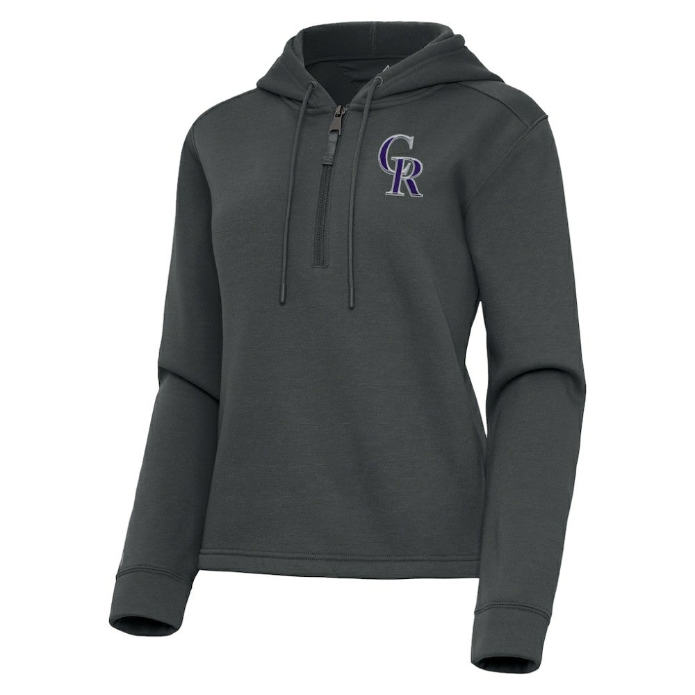 Colorado Rockies Antigua Women's Contemporary Quarter-Zip Hoodie On Sale