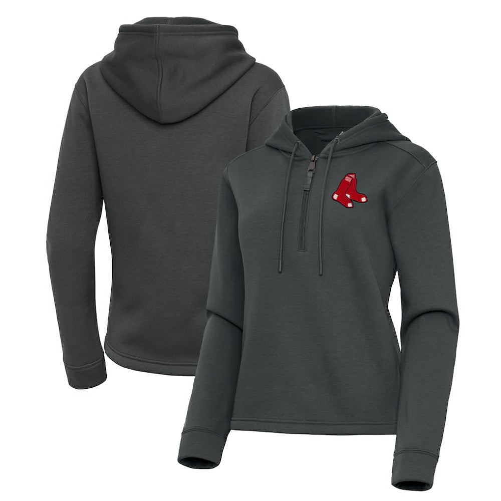 Boston Red Sox Antigua Women's Contemporary Quarter-Zip Hoodie Online