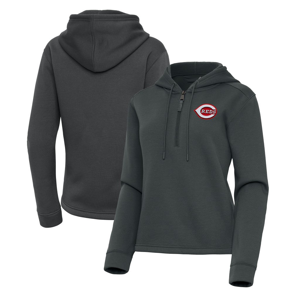 Cincinnati Reds Antigua Women's Contemporary Quarter-Zip Hoodie for sale