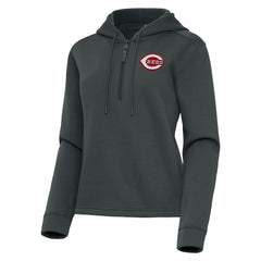 Cincinnati Reds Antigua Women's Contemporary Quarter-Zip Hoodie for sale