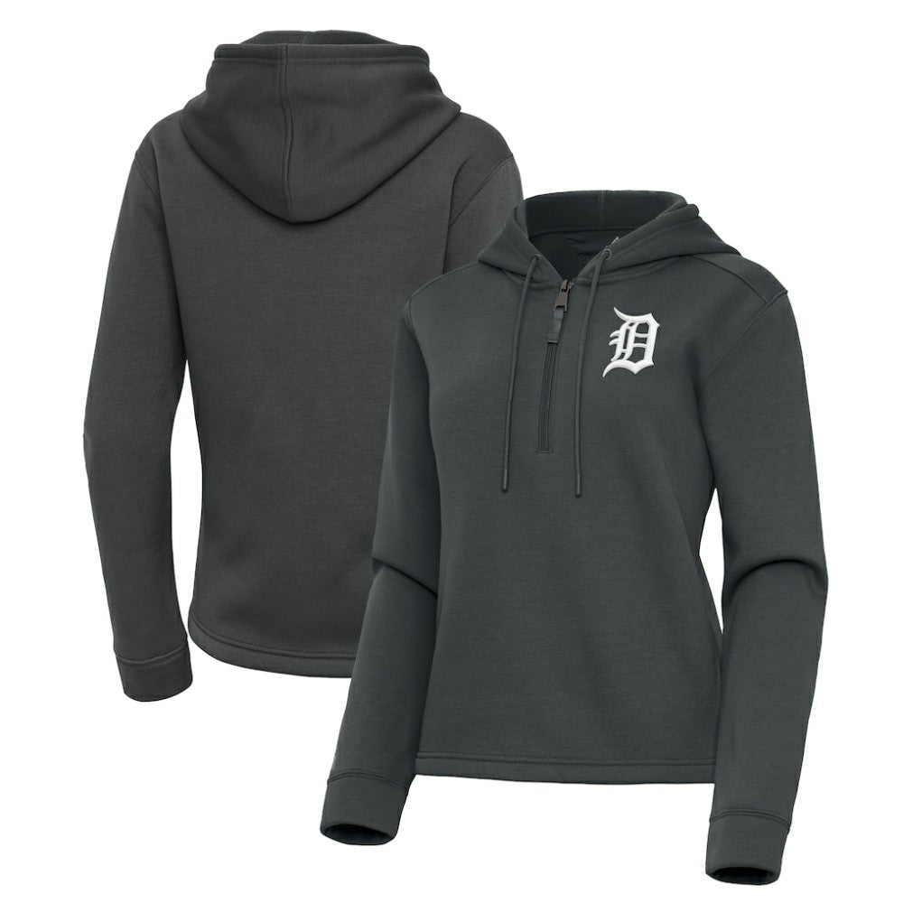 Detroit Tigers Antigua Women's Contemporary Quarter-Zip Hoodie Online