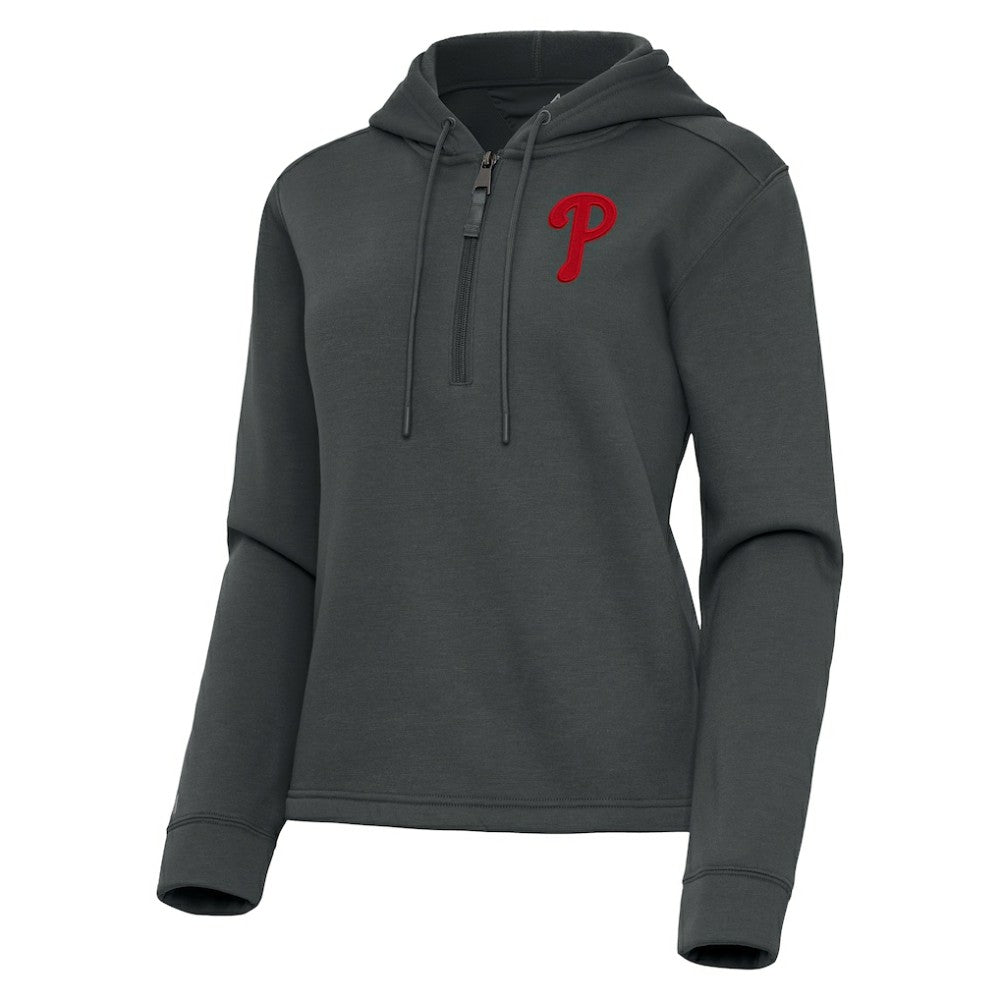 Philadelphia Phillies Antigua Women's Contemporary Quarter-Zip Hoodie Near Me