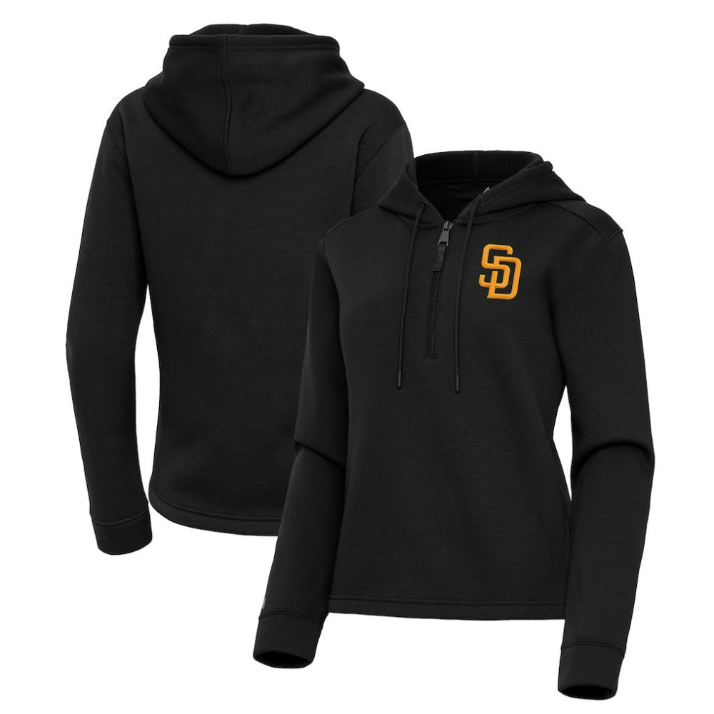 San Diego Padres Antigua Women's Contemporary Quarter-Zip Hoodie Clearance