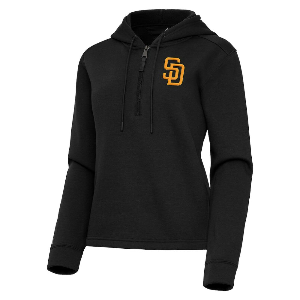 San Diego Padres Antigua Women's Contemporary Quarter-Zip Hoodie Clearance