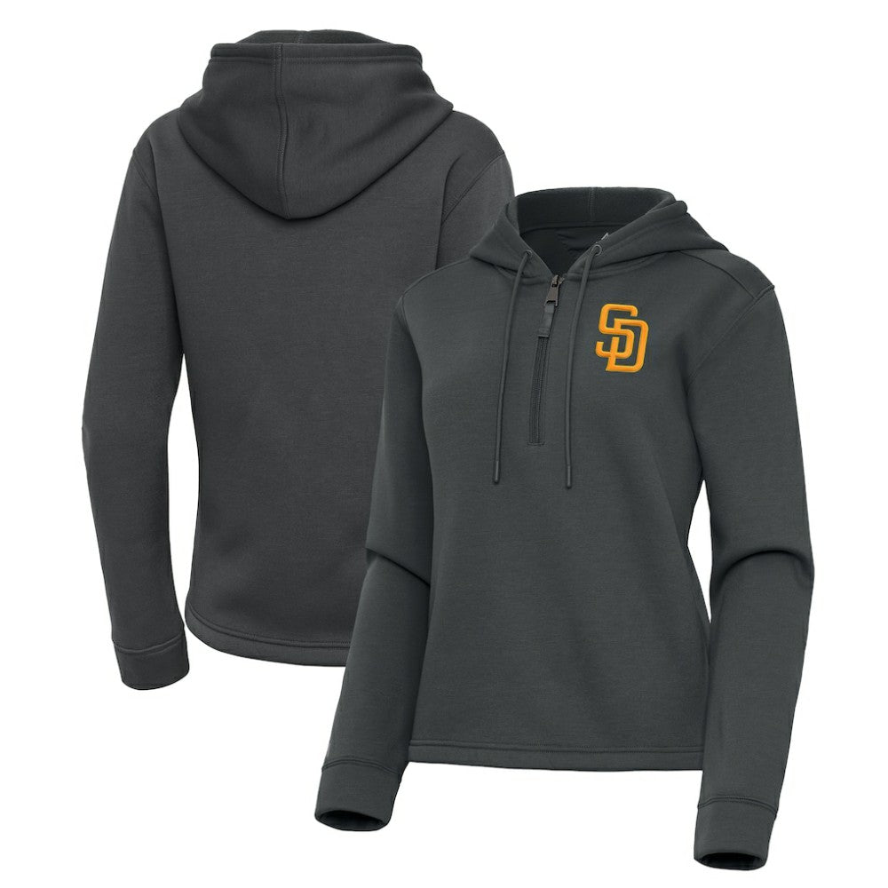 San Diego Padres Antigua Women's Contemporary Quarter-Zip Hoodie Near Me