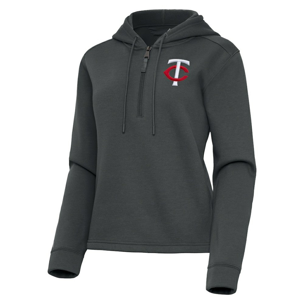 Minnesota Twins Antigua Women's Contemporary Quarter-Zip Hoodie for sale