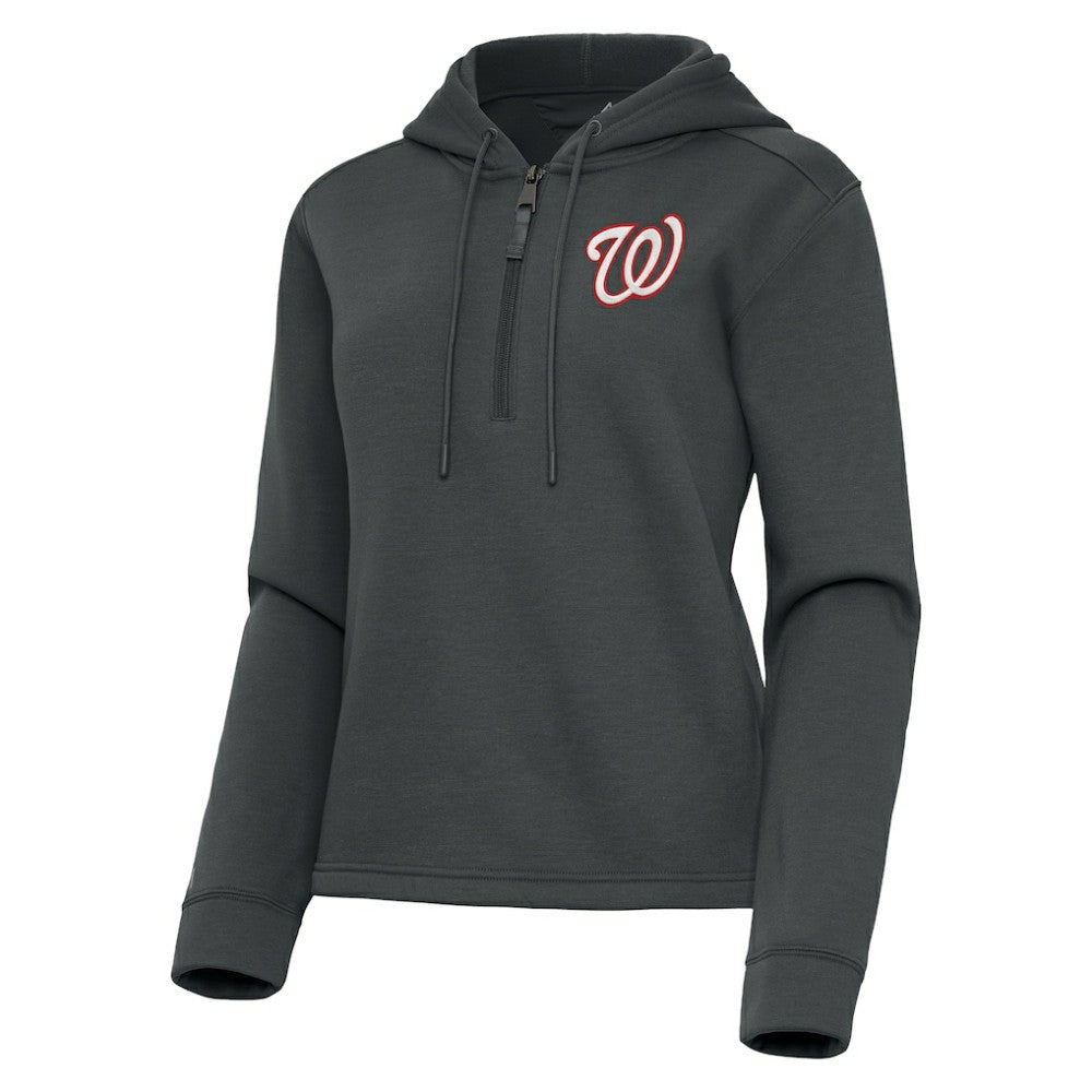 Washington Nationals Antigua Women's Contemporary Quarter-Zip Hoodie Sale