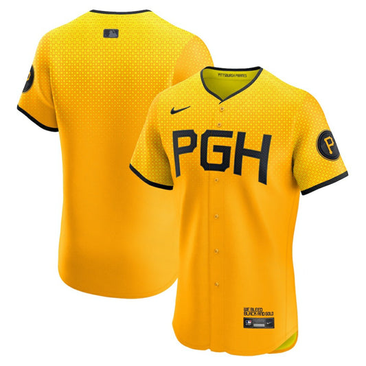 Pittsburgh Pirates Nike City Connect  Elite Jersey - Gold | MLB Jerseys