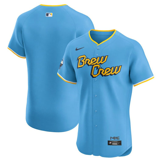 Milwaukee Brewers Nike City Connect  Elite Jersey - Powder Blue | MLB Jerseys