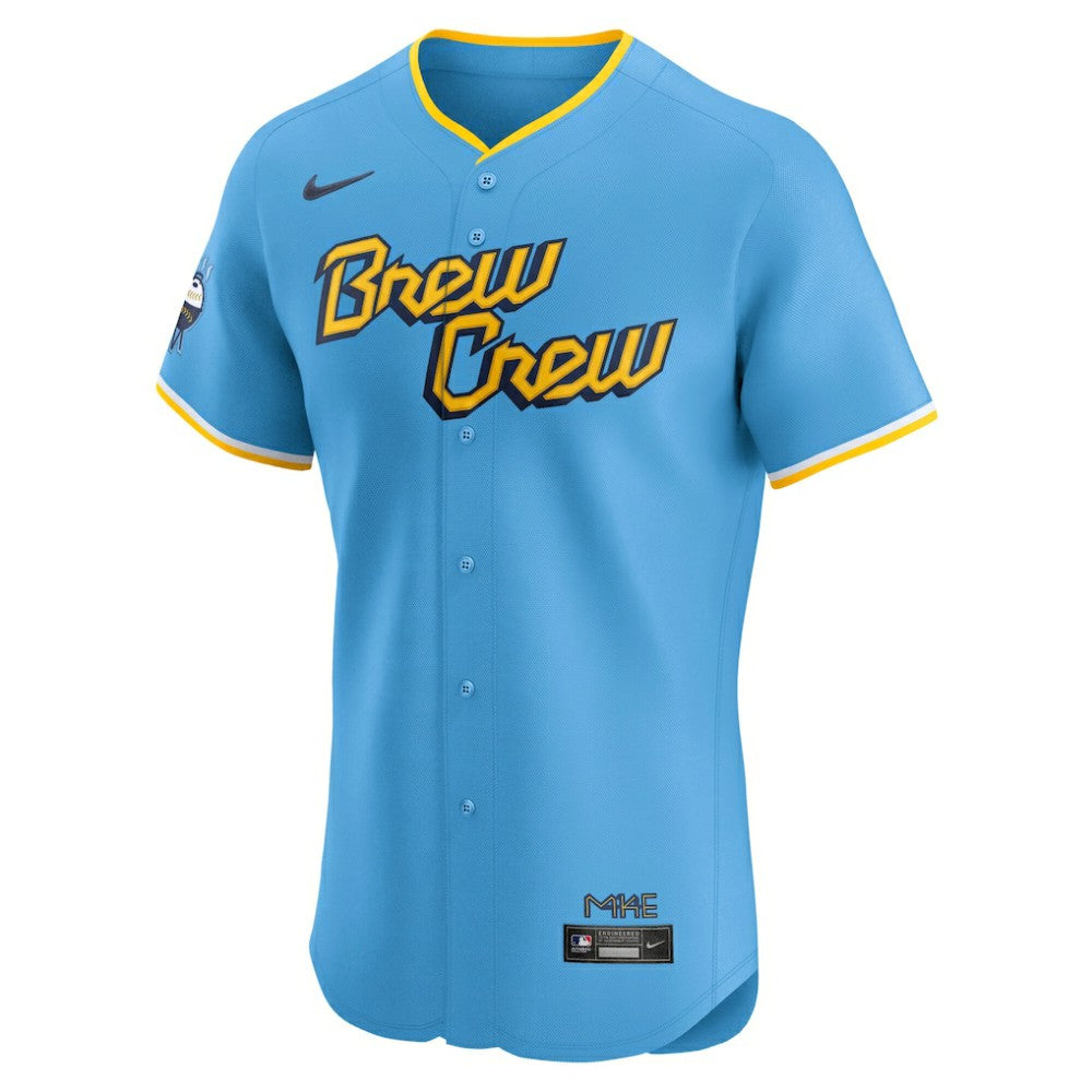 Milwaukee Brewers Nike City Connect  Elite Jersey - Powder Blue | MLB Jerseys
