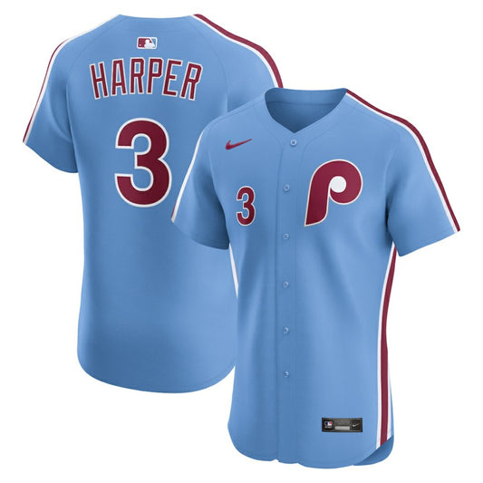 Bryce Harper Philadelphia Phillies Nike Alternate Elite Jersey - Light Blue | MLB Jerseys