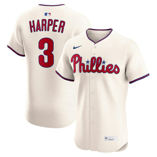 Bryce Harper Philadelphia Phillies Nike Alternate 2 Elite Jersey - Cream | MLB Jerseys
