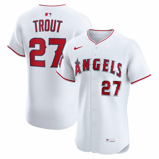 Mike Trout Los Angeles Angels Nike Home ElitePlayer  Jersey - White | MLB Jerseys