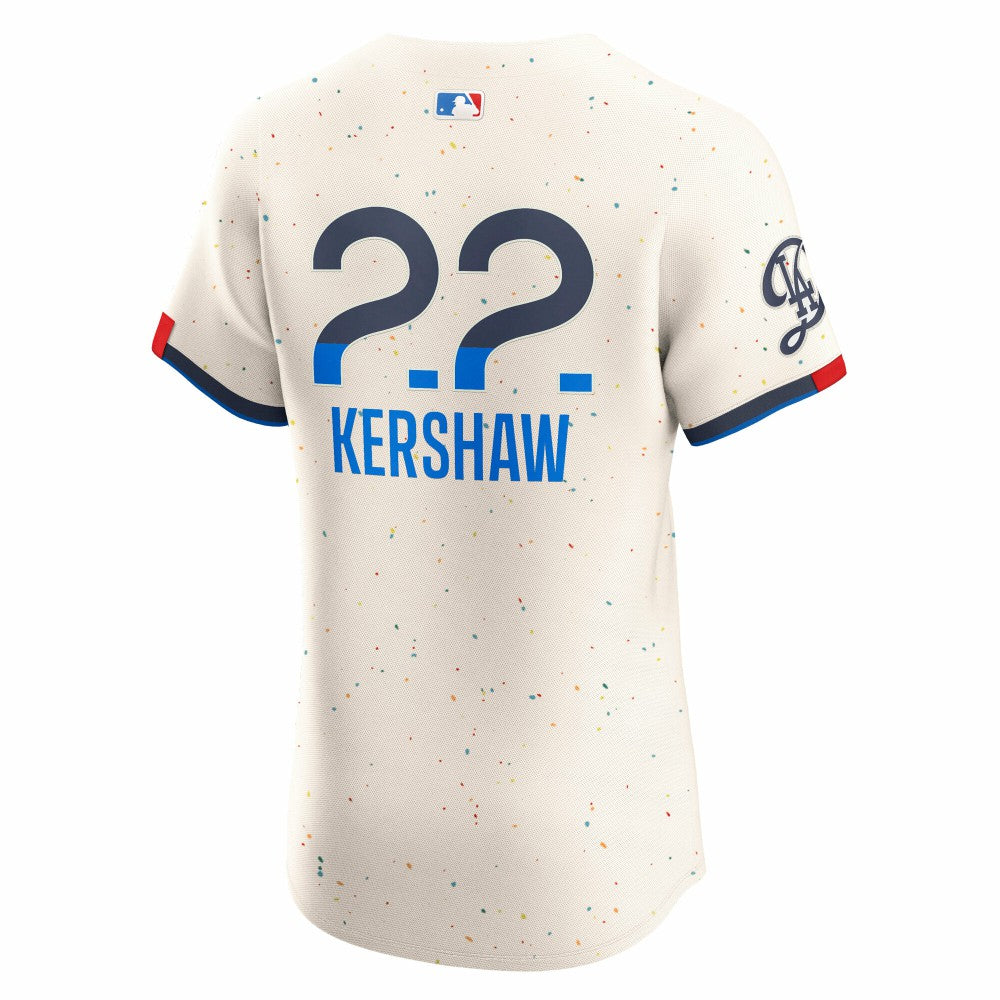 Clayton Kershaw Los Angeles Dodgers Nike City Connect Elite Jersey - Cream | MLB Jerseys