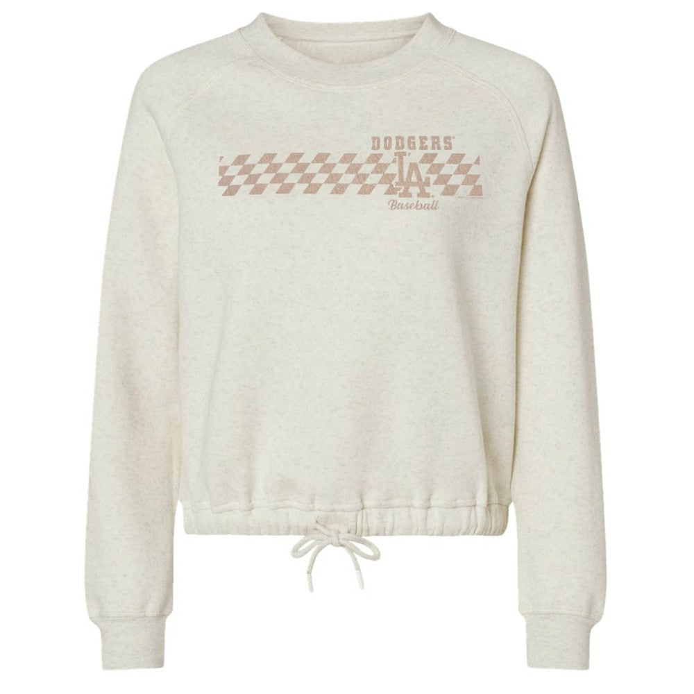 Los Angeles Dodgers Soft as a Grape Women's Tonal Checkered Sweatshirt Near Me