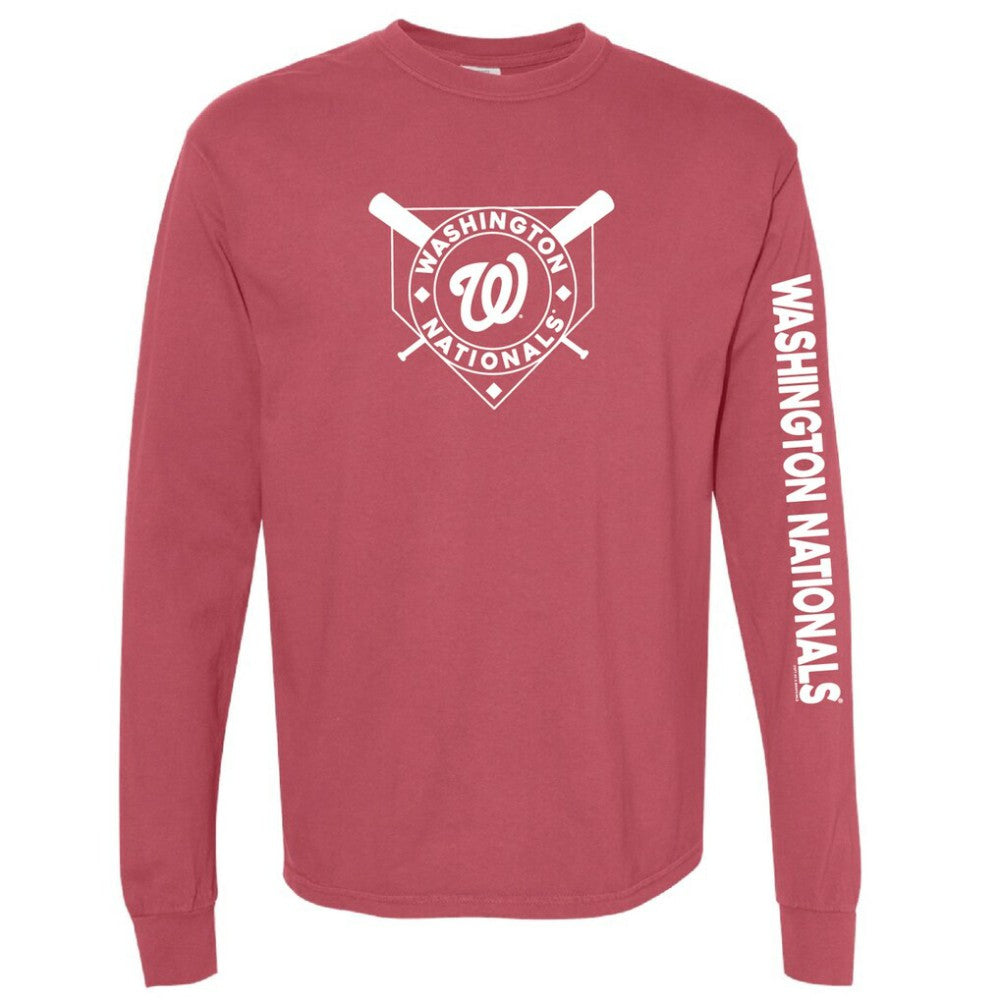 Washington Nationals Soft as a Grape Women's Pigment Dye Long Sleeve T-Shirt for sale