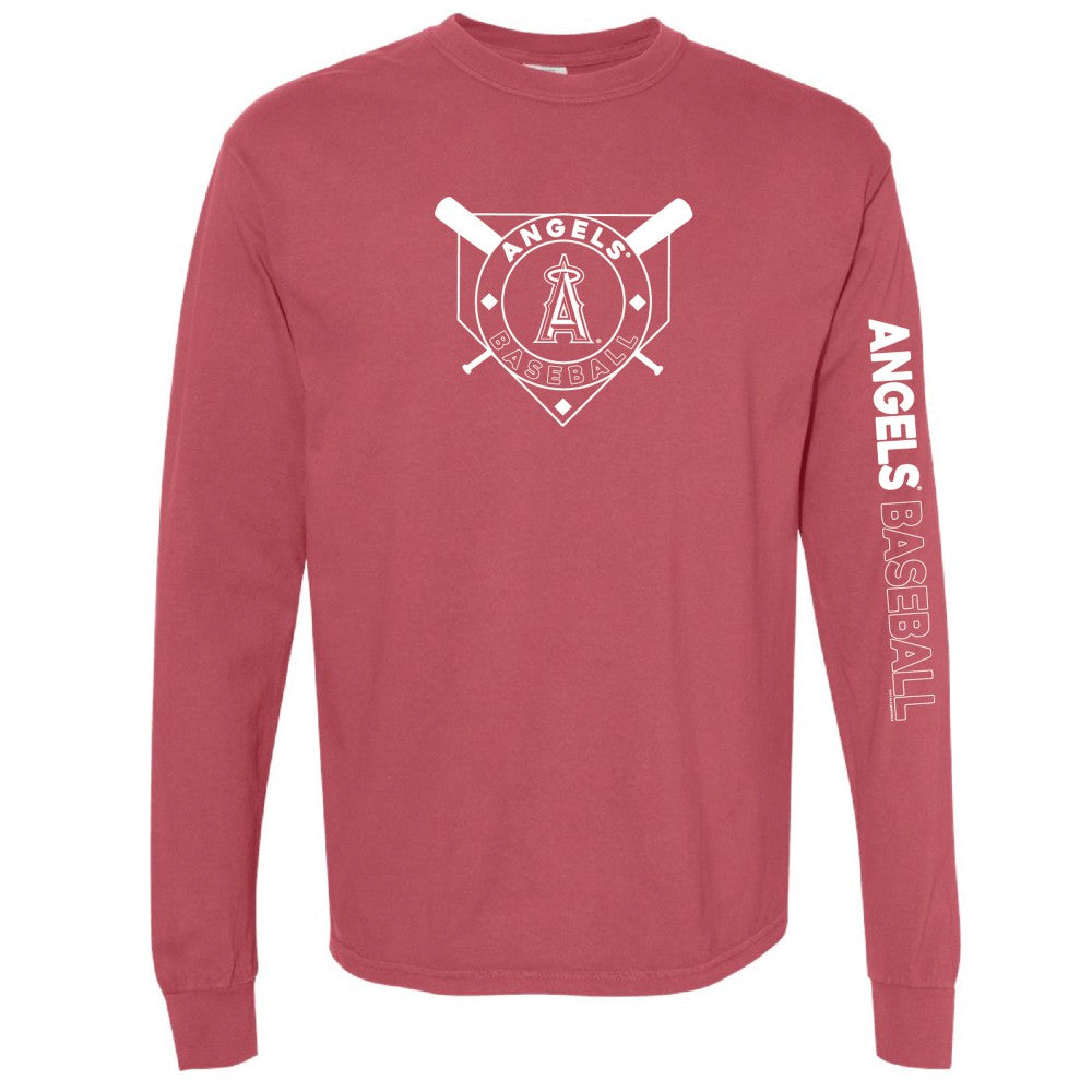 Los Angeles Angels Soft as a Grape Women's Pigment Dye Long Sleeve T-Shirt Lifestyle