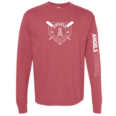 Los Angeles Angels Soft as a Grape Women's Pigment Dye Long Sleeve T-Shirt Lifestyle