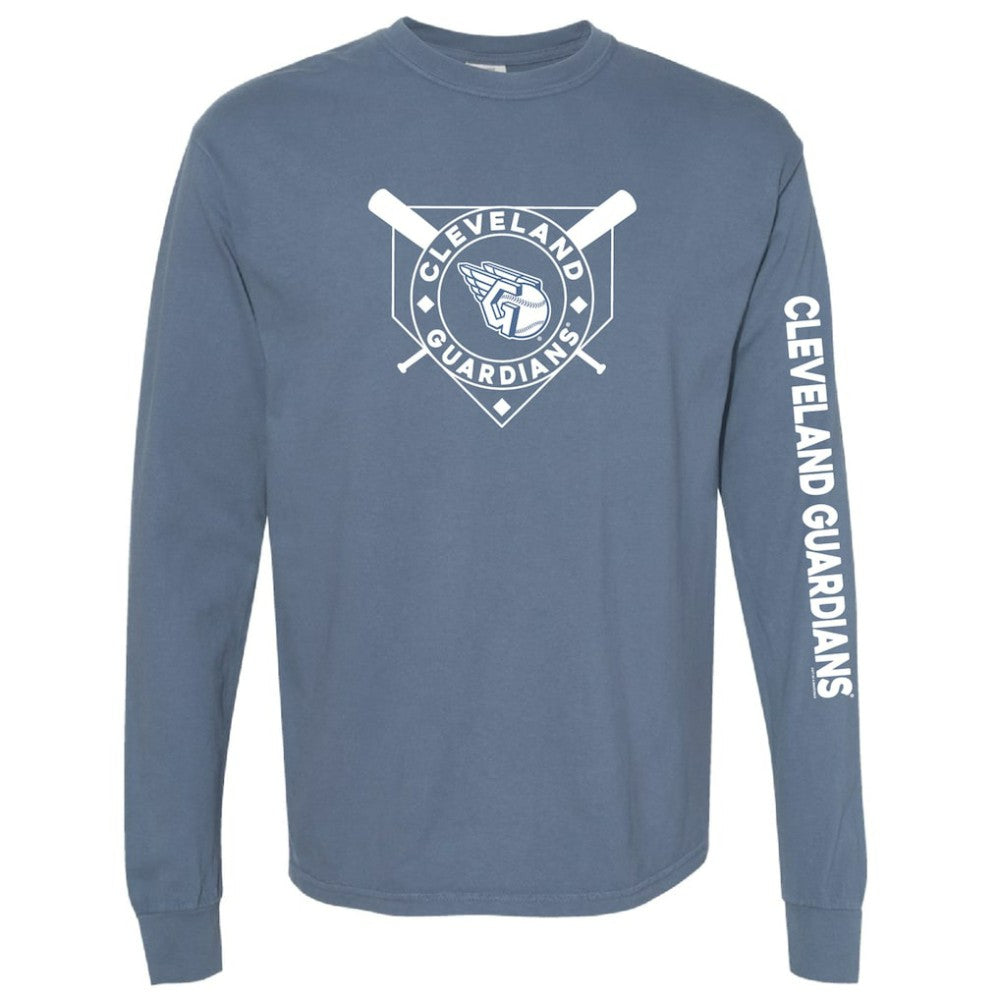 Cleveland Guardians Soft as a Grape Women's Pigment Dye Long Sleeve T-Shirt Lifestyle