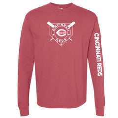 Cincinnati Reds Soft as a Grape Women's Pigment Dye Long Sleeve T-Shirt On Sale