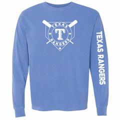 Texas Rangers Soft as a Grape Women's Pigment Dye Long Sleeve T-Shirt discount