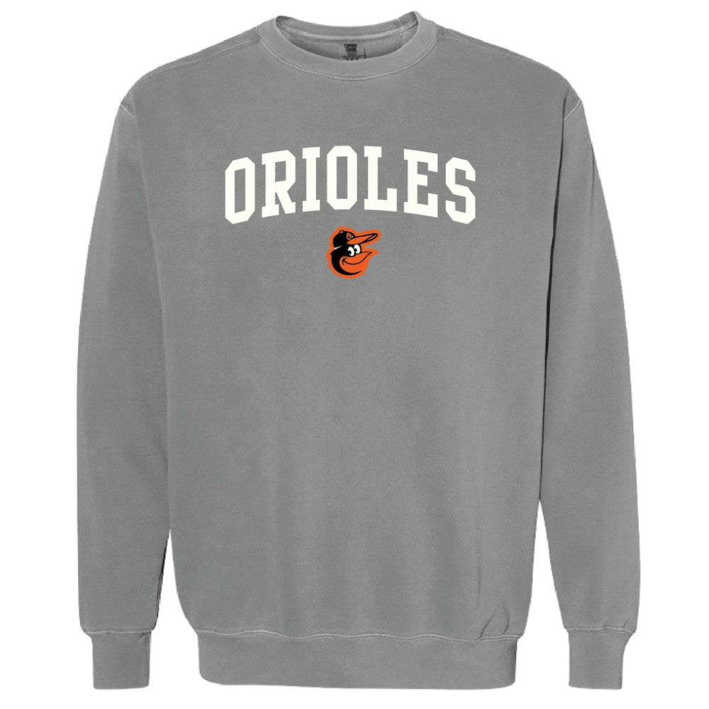 Baltimore Orioles Soft as a Grape Women's Pigment Dye Pullover Sweatshirt discount