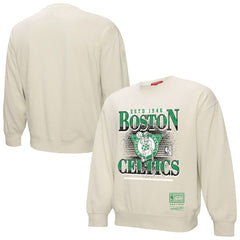 Mitchell & Ness - Boston Celtics Women's Oversprayed Pullover Sweatshirt - Cream