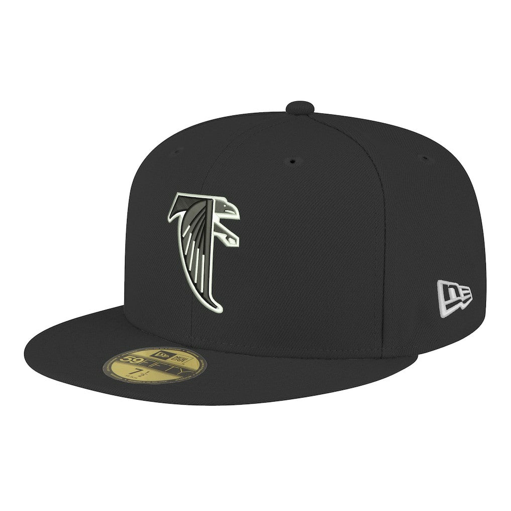 Atlanta Falcons New Era Omaha Throwback 59FIFTY Fitted Hat Black - NFL