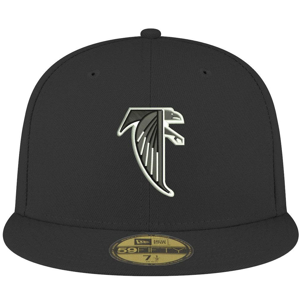Atlanta Falcons New Era Omaha Throwback 59FIFTY Fitted Hat Black - NFL