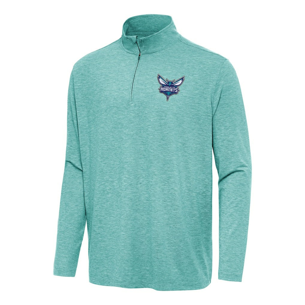 NBA - Charlotte Hornets Antigua Hunk Quarter-Zip Top - Heather Aqua