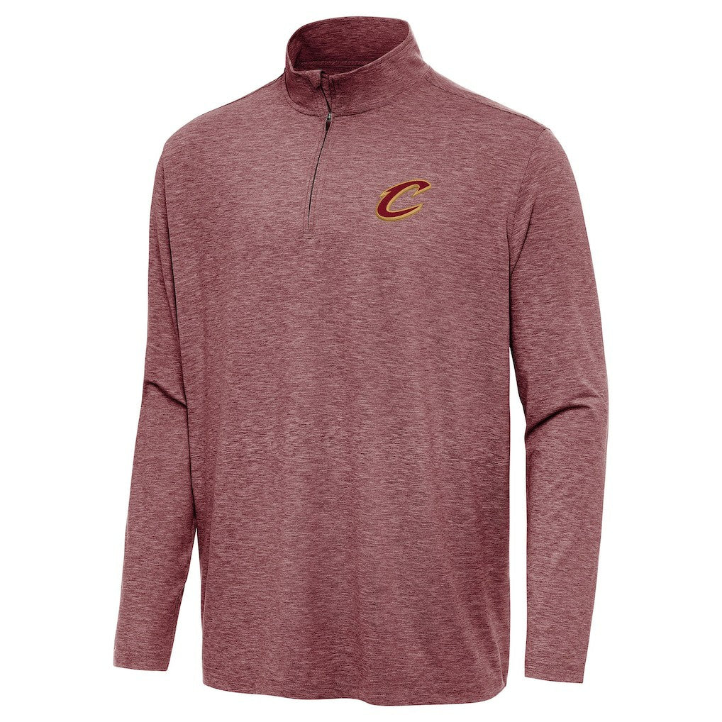 NBA - Cleveland Cavaliers Antigua Hunk Quarter-Zip Top - Heather Wine
